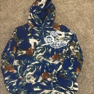 Abercrombie Kids Blue and Brown Patterned Hoodie